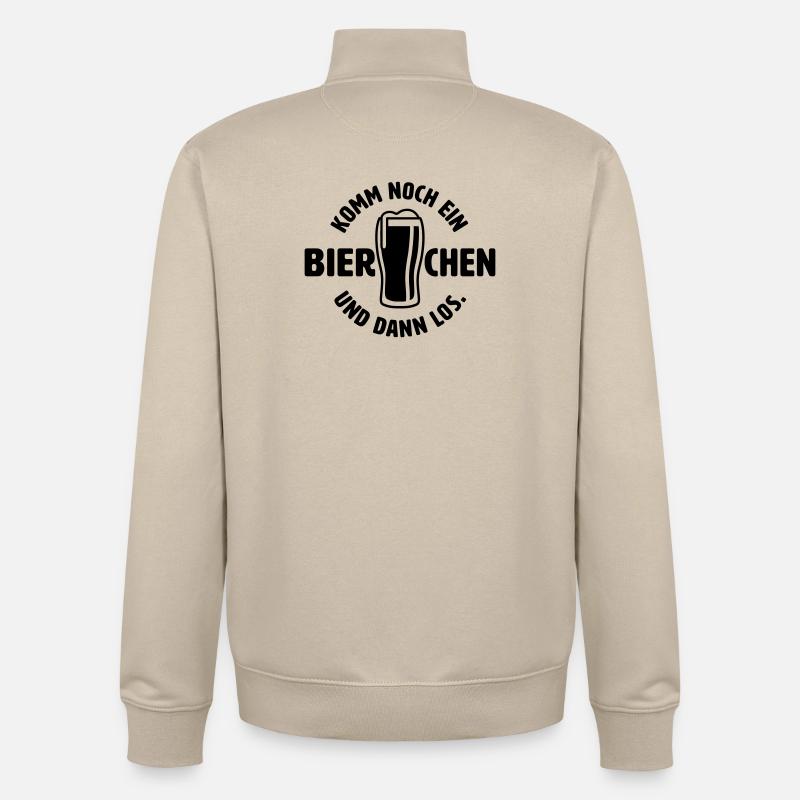 Noch ein Bierchen - Unisex Organic Zip Sweatshirt von Stanley/Stella - Cremebeige
