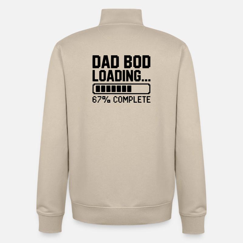 Dad Bod Loading - Unisex Organic Zip Sweatshirt by Stanley/Stella - desert dust