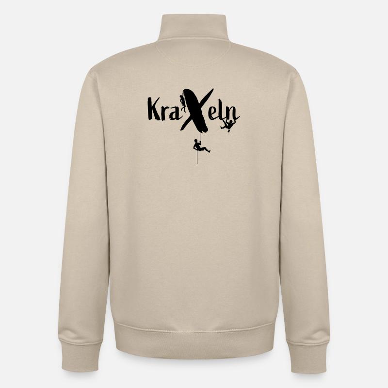 grimper - Sweat zippé unisexe en coton bio Stanley/Stella - beige crème
