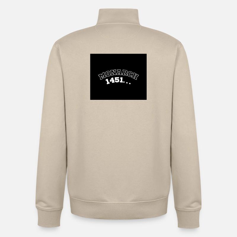 Chronique du monarque de 1451 - Sweat zippé unisexe en coton bio Stanley/Stella - beige crème