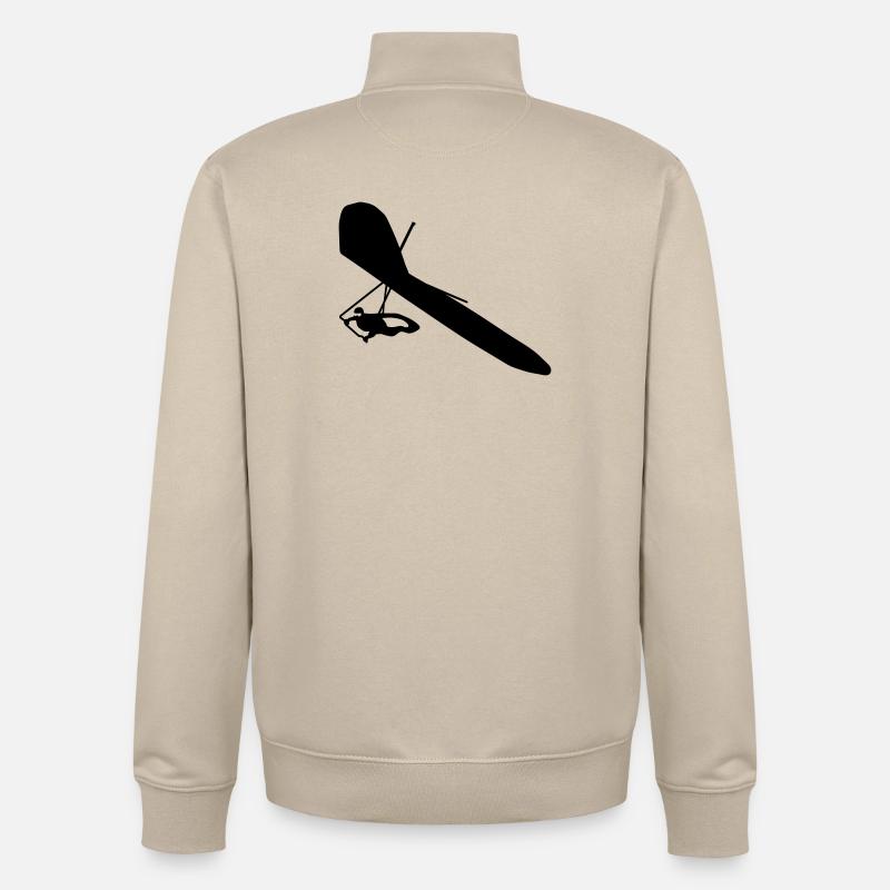 Deltaplane - Sweat zippé unisexe en coton bio Stanley/Stella - beige crème