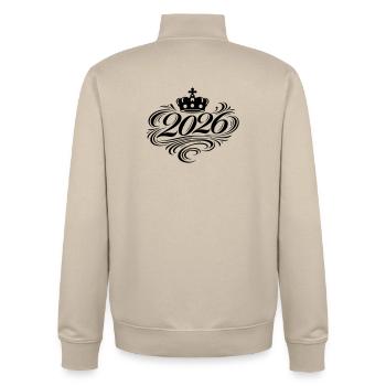 2026 Noble - Unisex Organic Zip Sweatshirt by Stanley/Stella - desert dust - Back - AI Model Male 185 dark (185cm)