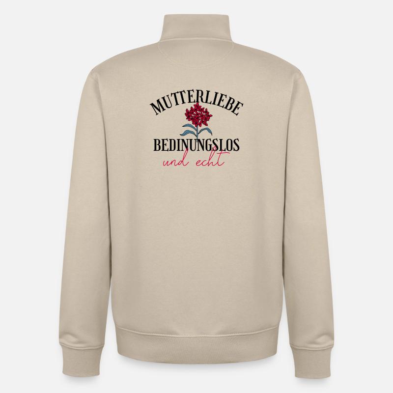 Mutterliebe bedingungslos Geschenk Muttertag - Unisex Organic Zip Sweatshirt von Stanley/Stella - Cremebeige