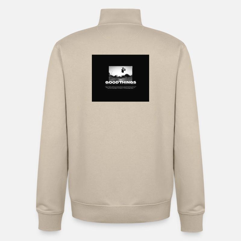 Good_Things - Unisex Organic Zip Sweatshirt von Stanley/Stella - Cremebeige