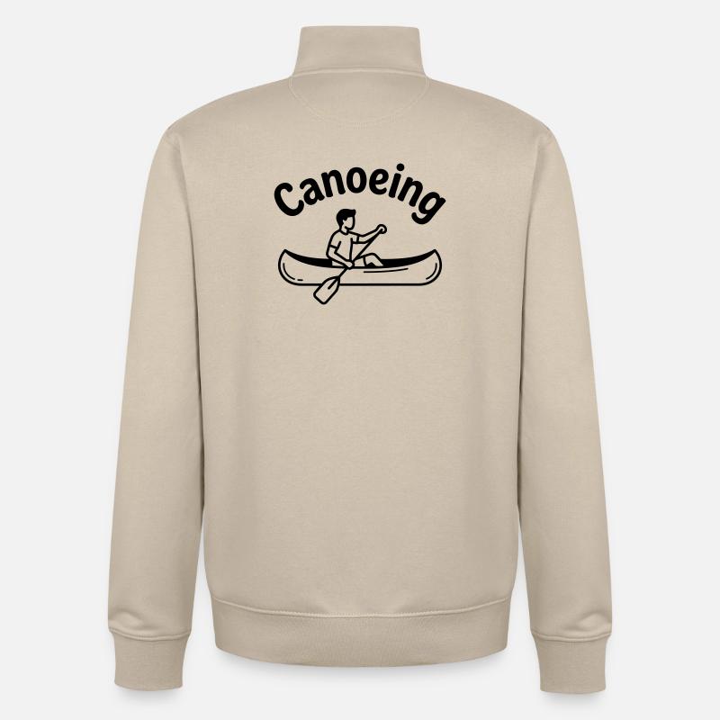 Canoeing - Unisex Organic Zip Sweatshirt by Stanley/Stella - desert dust