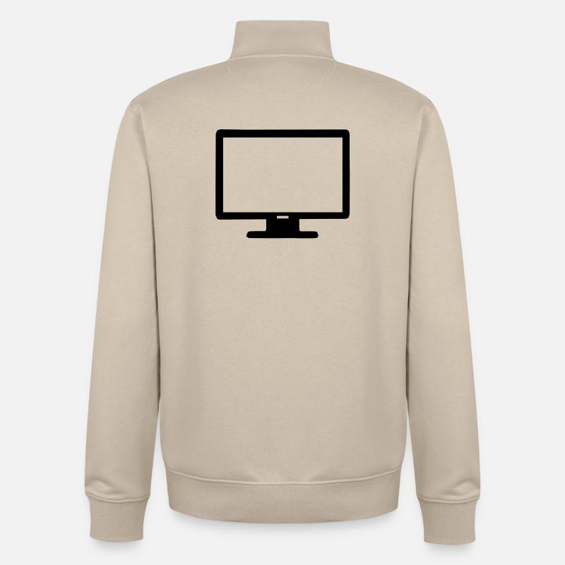 Computer Bildschirm - Unisex Organic Zip Sweatshirt von Stanley/Stella - Cremebeige