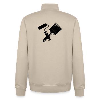 Tool Painter Walze und Pinsel Logo - Unisex Organic Zip Sweatshirt von Stanley/Stella - Cremebeige - Hinten - AI Model Male 185 dark (185cm)