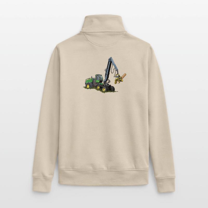 Moissonneuse-batteuse, Moissonneuse-batteuse Sweat zippé unisexe en coton bio Stanley/Stella