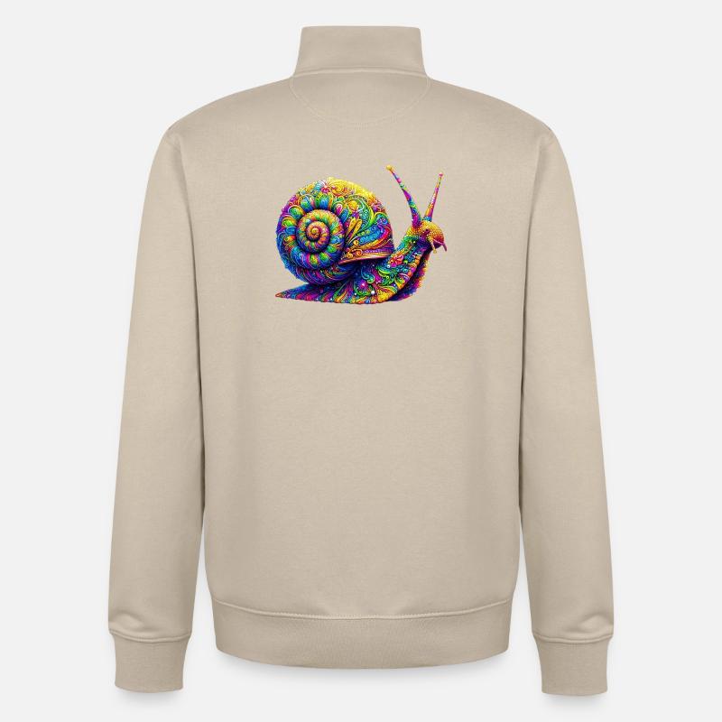 Snail - Unisex Organic Zip Sweatshirt by Stanley/Stella - desert dust