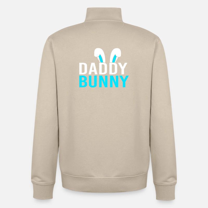 Werdende Mutter Ostern Gender Reveal - Unisex Organic Zip Sweatshirt von Stanley/Stella - Cremebeige