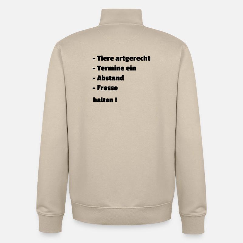 Tenir - Sweat zippé unisexe en coton bio Stanley/Stella - beige crème