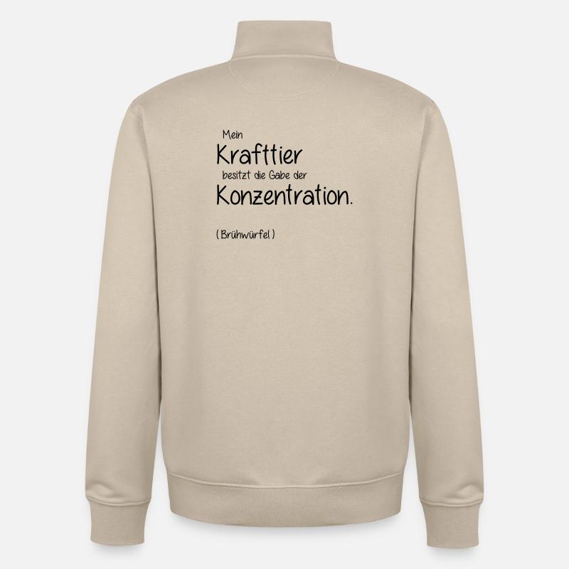 Krafttier - Unisex Organic Zip Sweatshirt von Stanley/Stella - Cremebeige