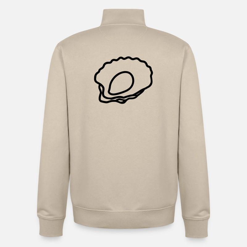 Auster - Unisex Organic Zip Sweatshirt von Stanley/Stella - Cremebeige