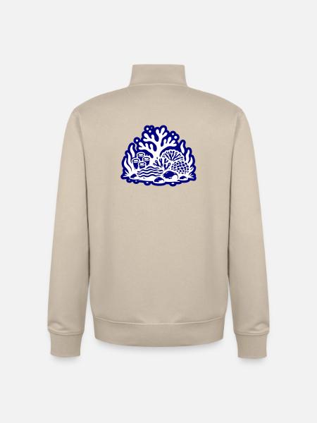 Coral Reef Ocean - Unisex Organic Zip Sweatshirt by Stanley/Stella - desert dust