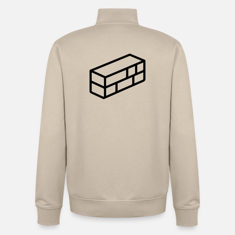 brique - Sweat zippé unisexe en coton bio Stanley/Stella - beige crème