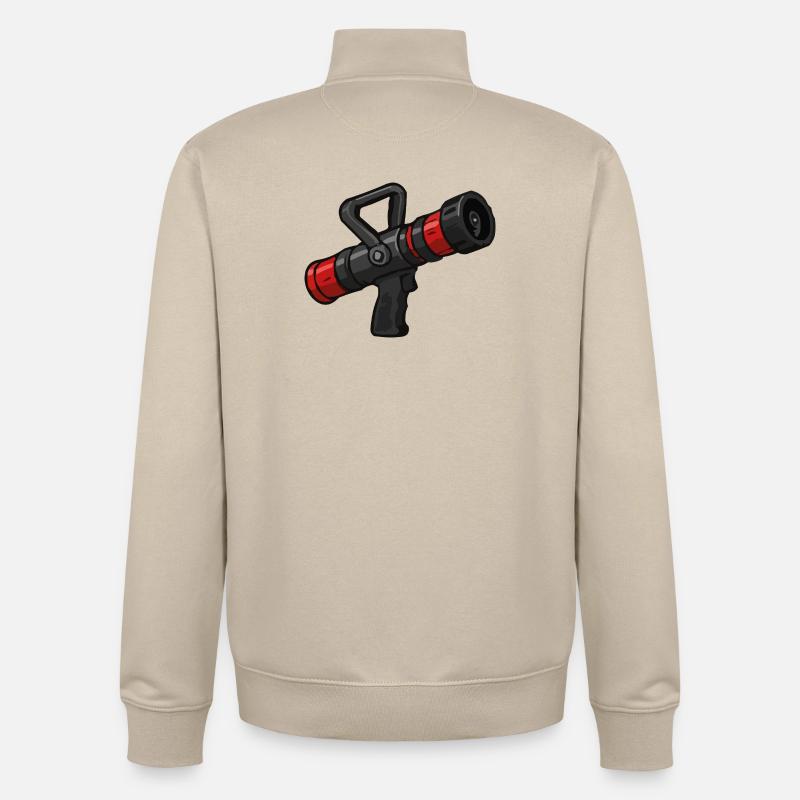 Conception de lance-flammes de science-fiction - Sweat zippé unisexe en coton bio Stanley/Stella - beige crème