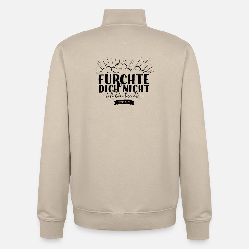Fürchte dich nicht - Unisex Organic Zip Sweatshirt von Stanley/Stella - Cremebeige