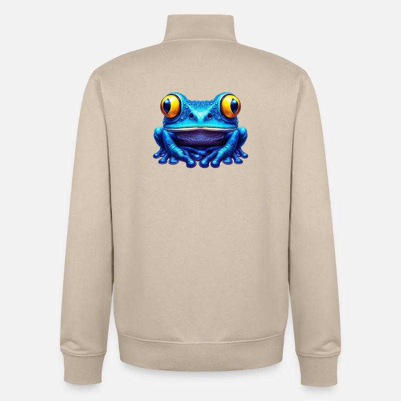 Frosch - Unisex Organic Zip Sweatshirt von Stanley/Stella - Cremebeige