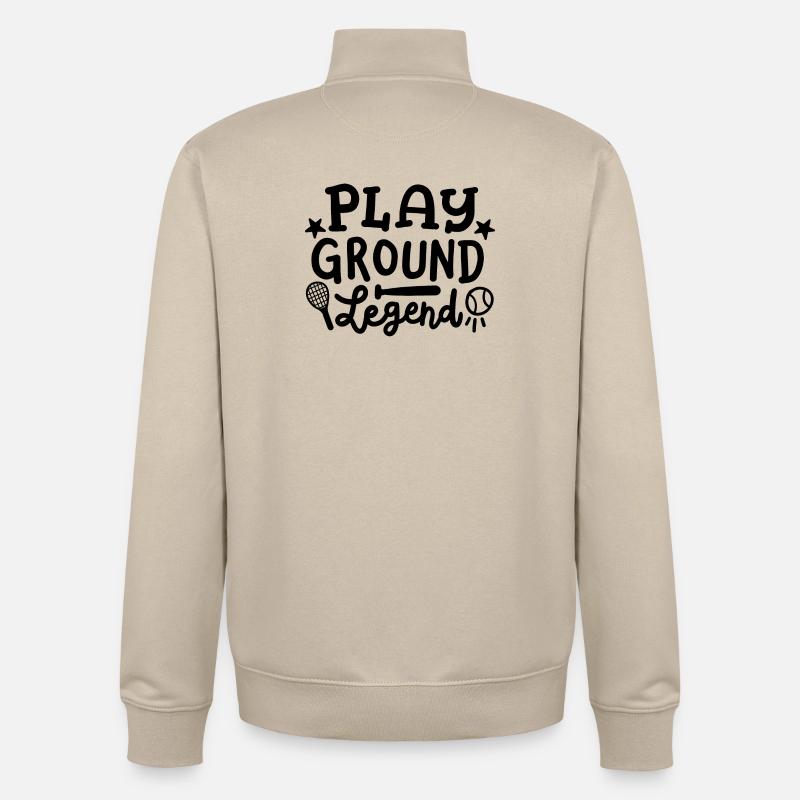 Spielplatz Spiele Kinder - Unisex Organic Zip Sweatshirt von Stanley/Stella - Cremebeige