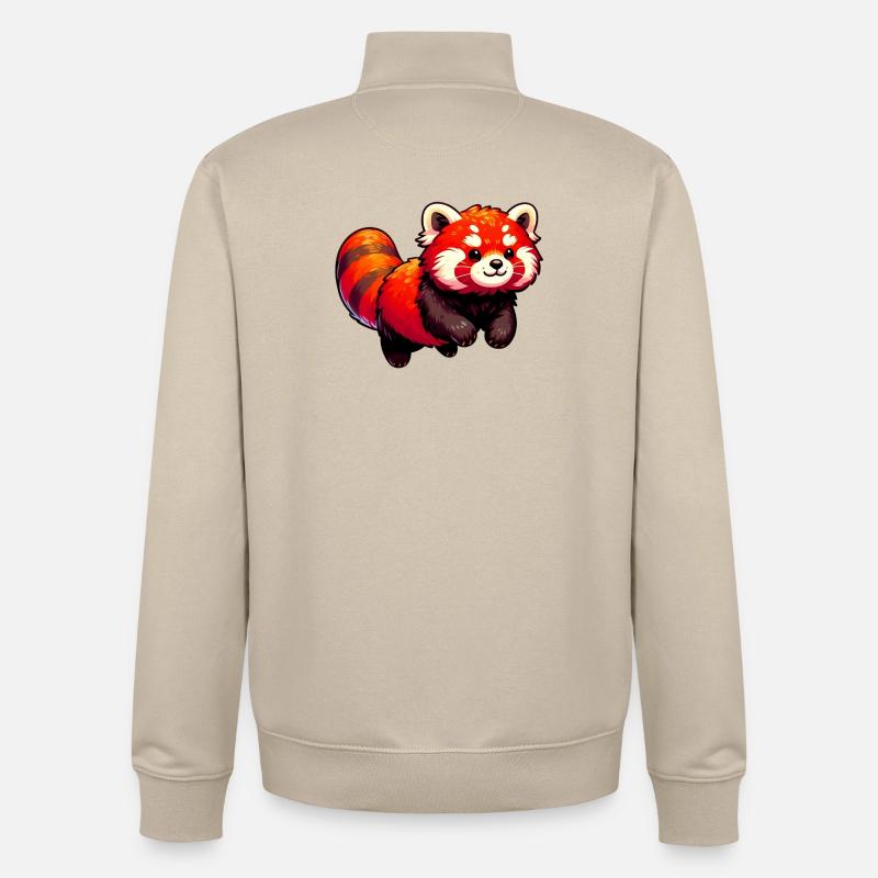 Kleiner Panda - Unisex Organic Zip Sweatshirt von Stanley/Stella - Cremebeige