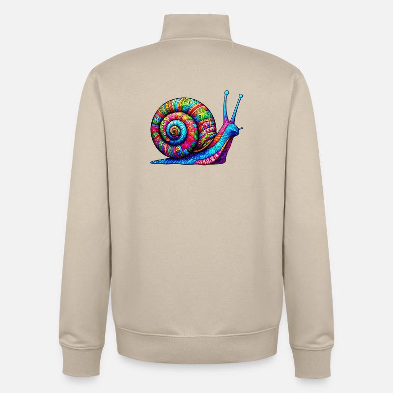 Schnecke - Unisex Organic Zip Sweatshirt von Stanley/Stella - Cremebeige