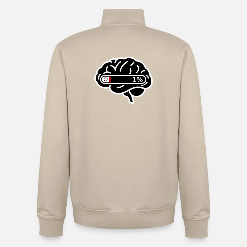 Brain_Loading_1 _Digital_Burnout - Unisex Organic Zip Sweatshirt by Stanley/Stella - desert dust