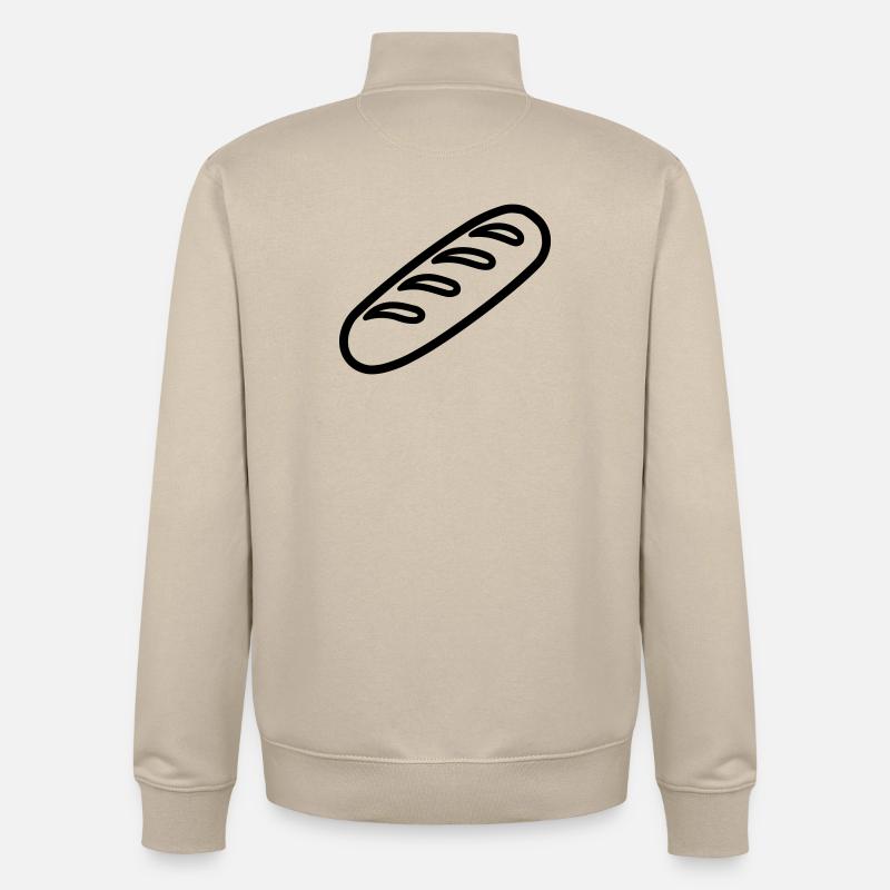 baguette - Sweat zippé unisexe en coton bio Stanley/Stella - beige crème