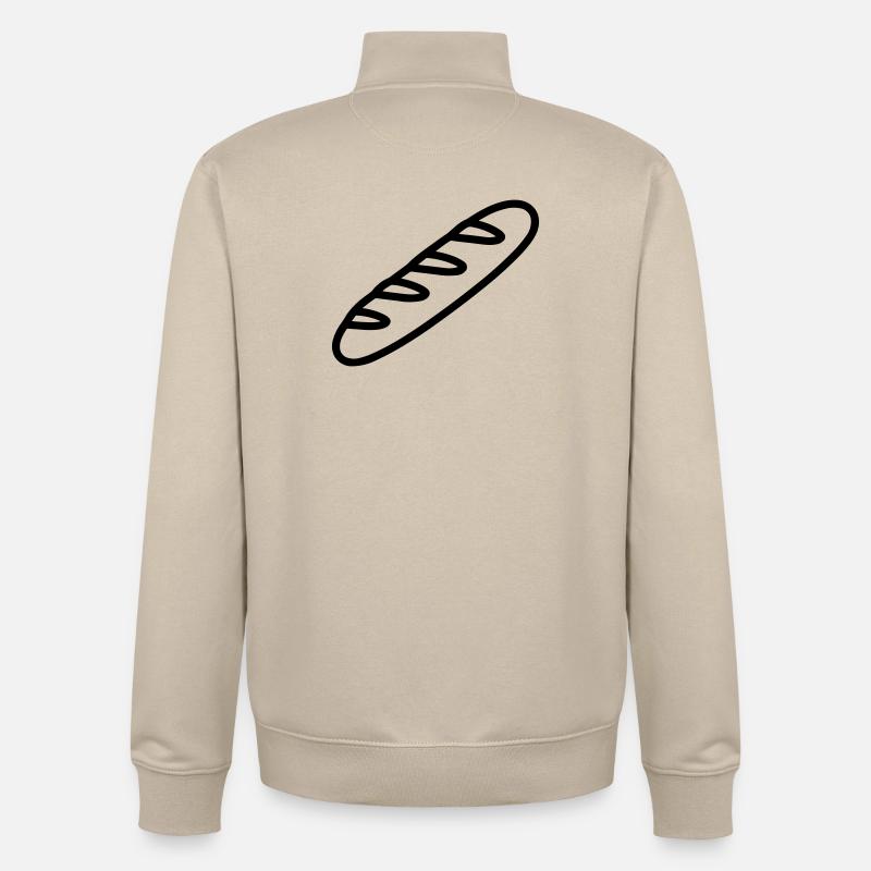 baguette - Sweat zippé unisexe en coton bio Stanley/Stella - beige crème