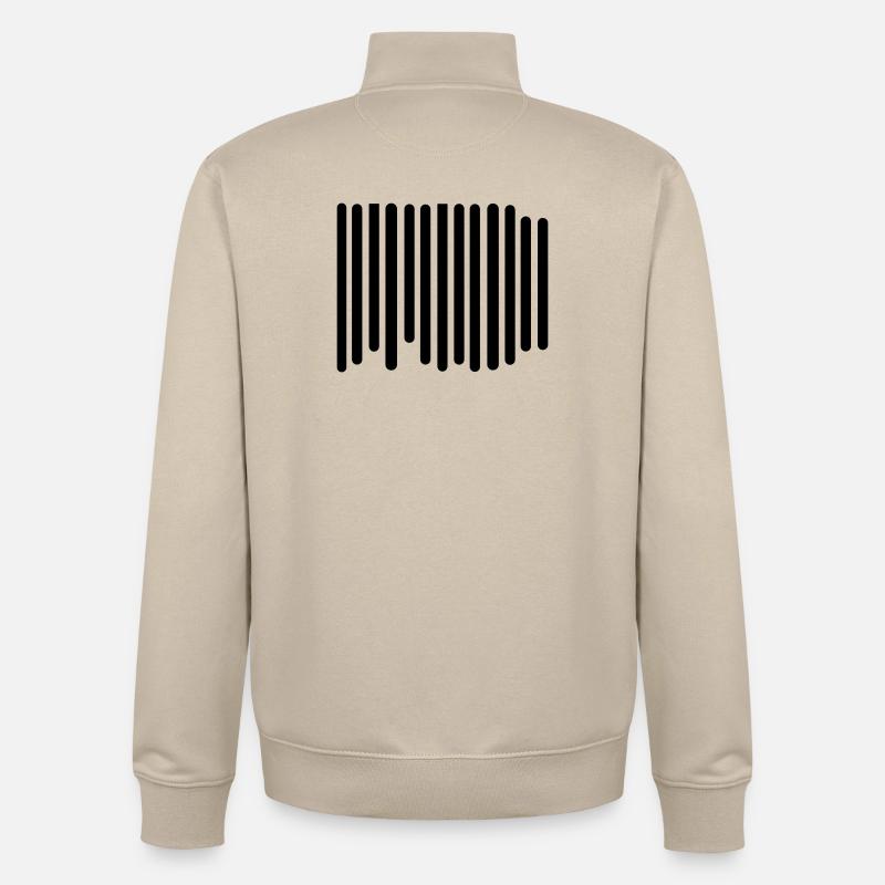 Barcode - Unisex Organic Zip Sweatshirt von Stanley/Stella - Cremebeige