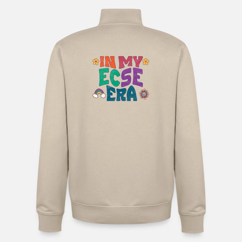 À mon époque ECSE - Sweat zippé unisexe en coton bio Stanley/Stella - beige crème