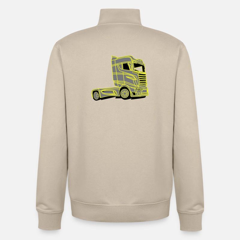 Camion V8 Super R1000 Vabis - Sweat zippé unisexe en coton bio Stanley/Stella - beige crème