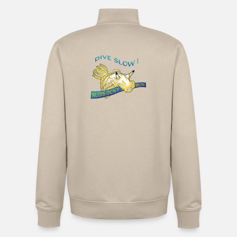 Nudis Don’t Run – Slow Down & Dive - Unisex Organic Zip Sweatshirt von Stanley/Stella - Cremebeige