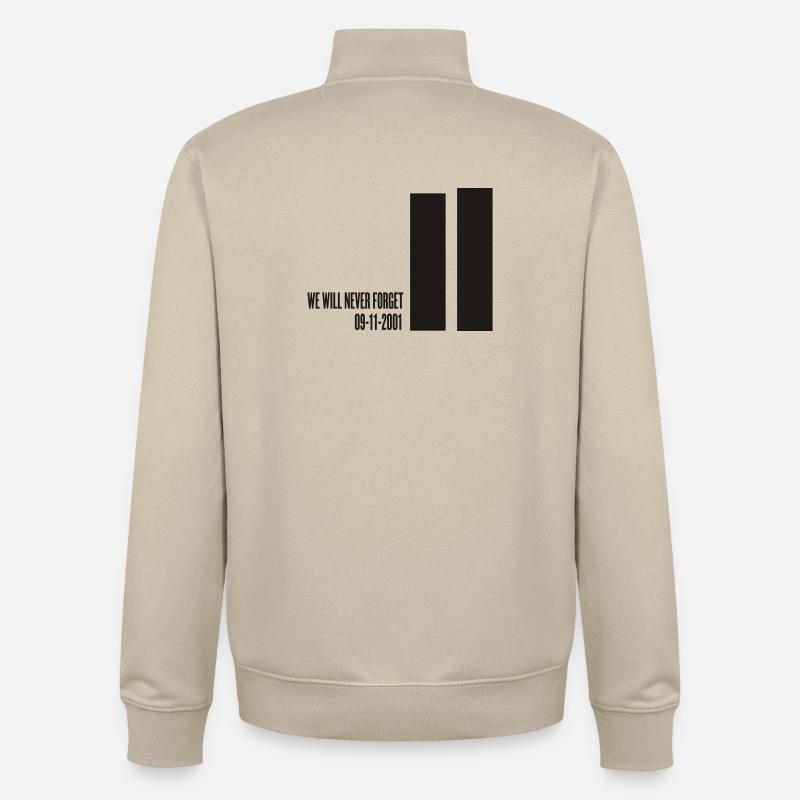 ANGRIFFE 11. September - Unisex Organic Zip Sweatshirt von Stanley/Stella - Cremebeige