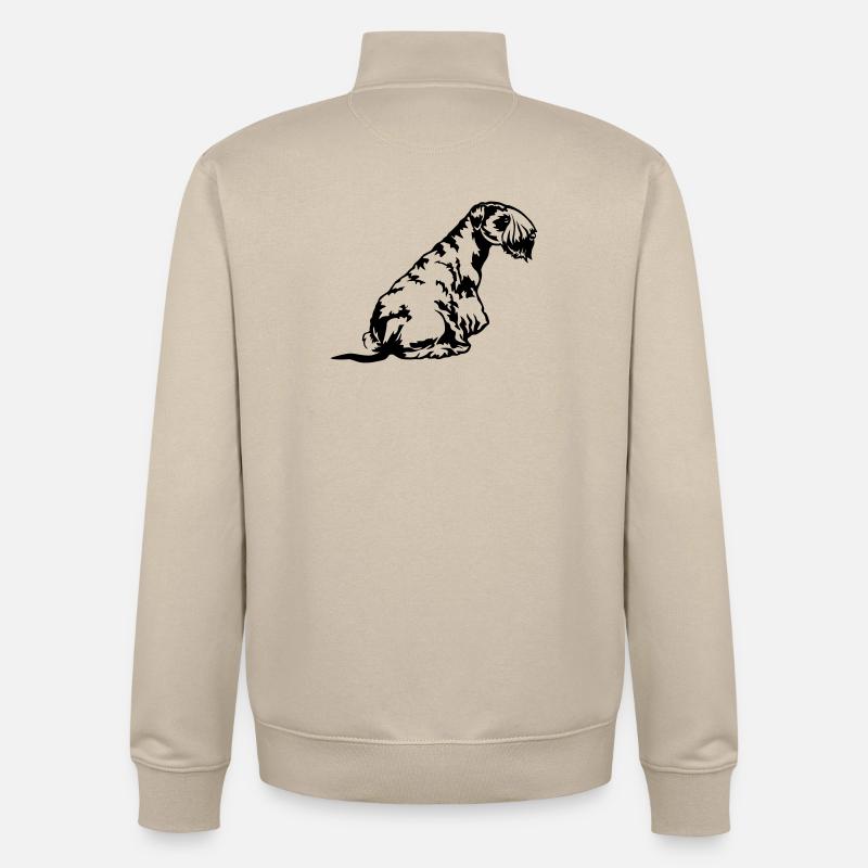 Cesky Terrier - Sweat zippé unisexe en coton bio Stanley/Stella - beige crème