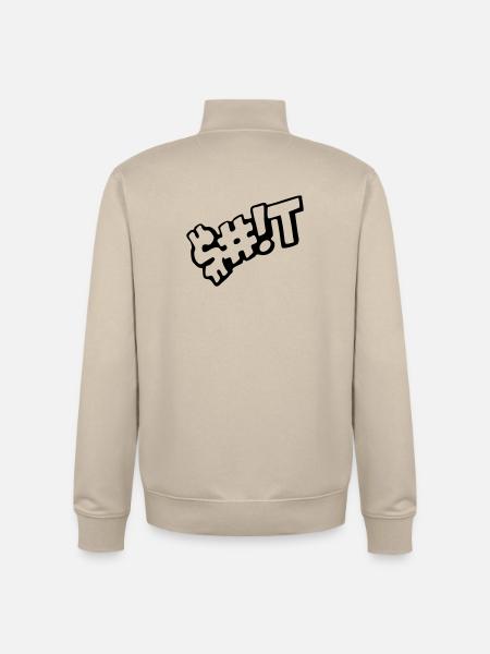 merde - Sweat zippé unisexe en coton bio Stanley/Stella - beige crème