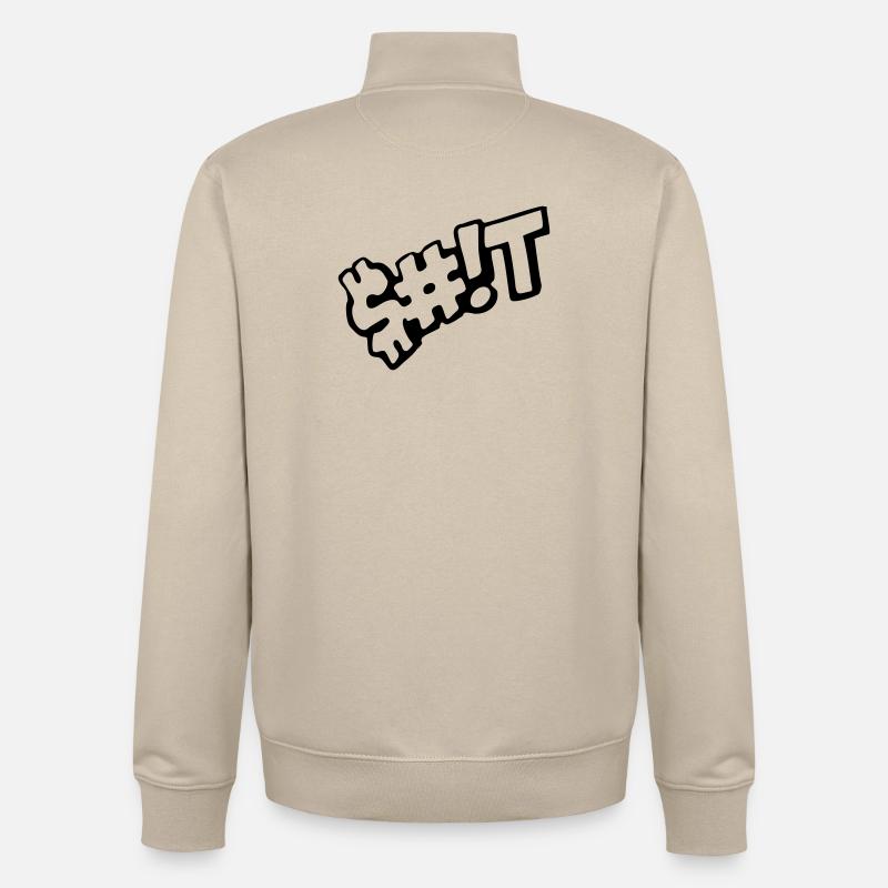 merde - Sweat zippé unisexe en coton bio Stanley/Stella - beige crème