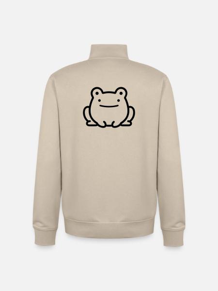 grenouille - Sweat zippé unisexe en coton bio Stanley/Stella - beige crème