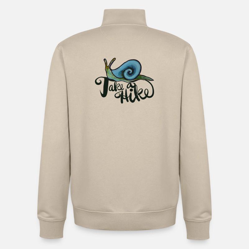 Take a Hike Snail Adventure - Unisex Organic Zip Sweatshirt von Stanley/Stella - Cremebeige
