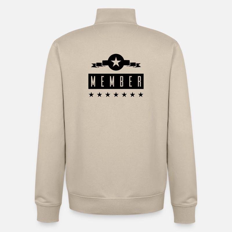 Member - Unisex Organic Zip Sweatshirt von Stanley/Stella - Cremebeige