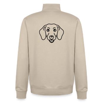 Kopf_Dackel - Sweat zippé unisexe en coton bio Stanley/Stella - beige crème - Dos - AI Model Male 185 dark (185cm)