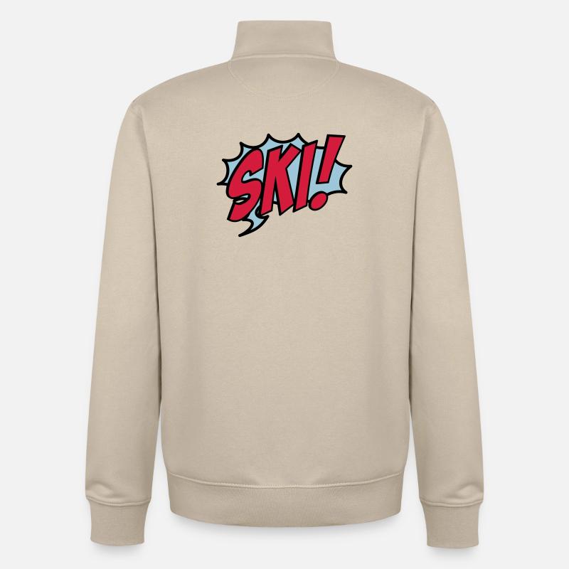 Ski - Unisex Organic Zip Sweatshirt von Stanley/Stella - Cremebeige