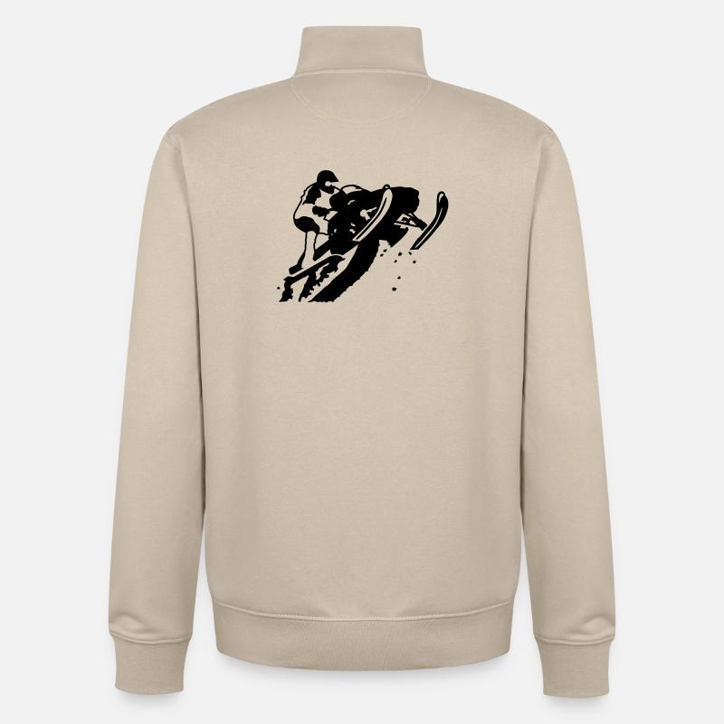 snowmobile_2 - Sweat zippé unisexe en coton bio Stanley/Stella - beige crème