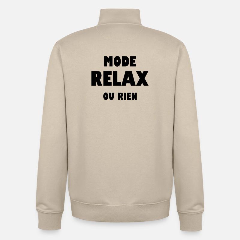 Mode relax ou rien - Sweat zippé unisexe en coton bio Stanley/Stella - beige crème