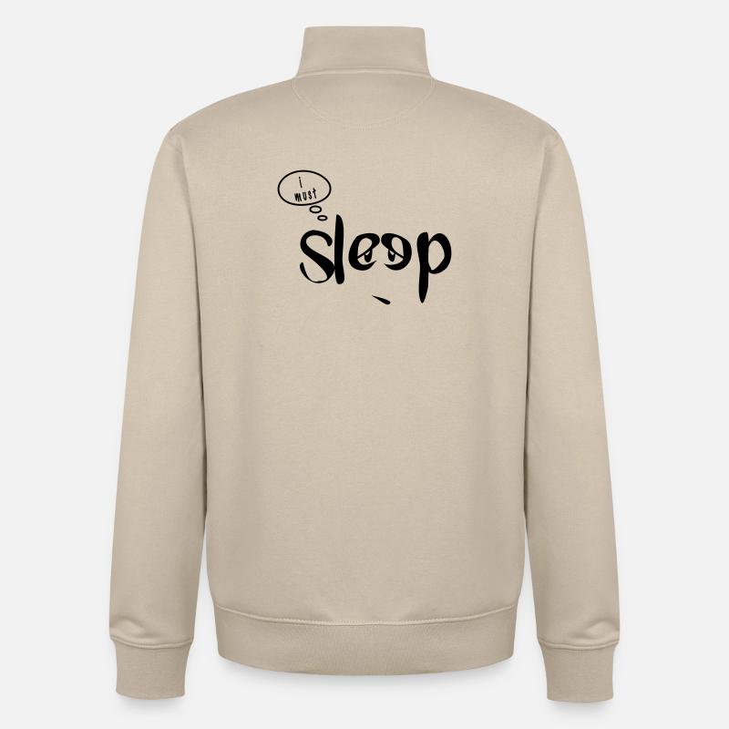 somnolent - Sweat zippé unisexe en coton bio Stanley/Stella - beige crème