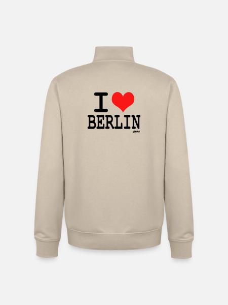 i love berlin - Unisex Organic Zip Sweatshirt by Stanley/Stella - desert dust