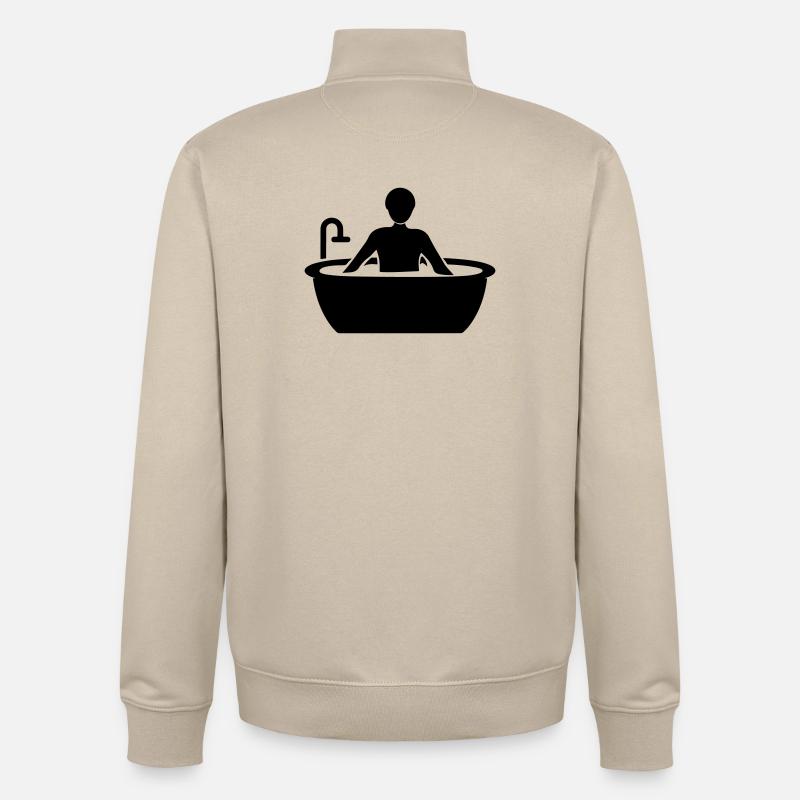 Baignoire - Sweat zippé unisexe en coton bio Stanley/Stella - beige crème