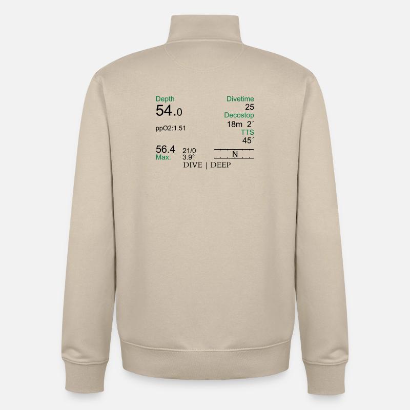 Tauchcomputer - Unisex Organic Zip Sweatshirt von Stanley/Stella - Cremebeige