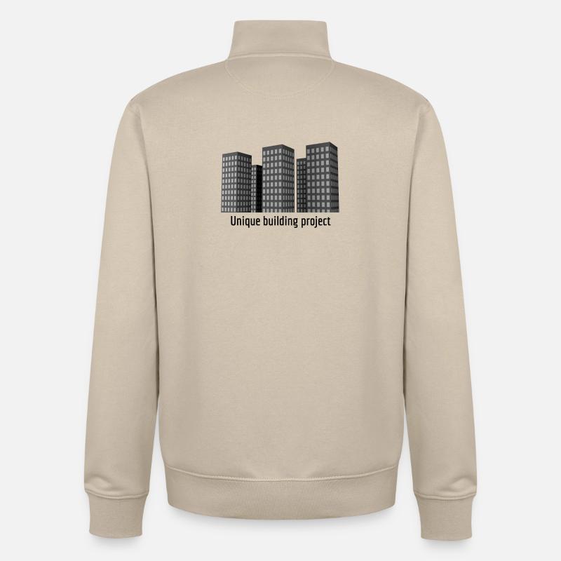 Projet de construction unique - Sweat zippé unisexe en coton bio Stanley/Stella - beige crème
