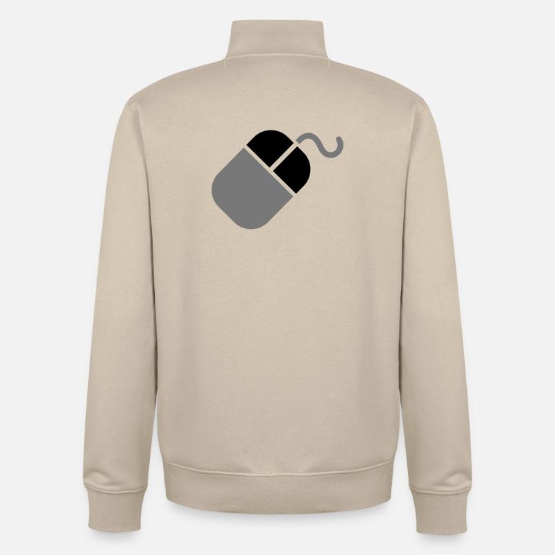 Maus PC Computer - Unisex Organic Zip Sweatshirt von Stanley/Stella - Cremebeige