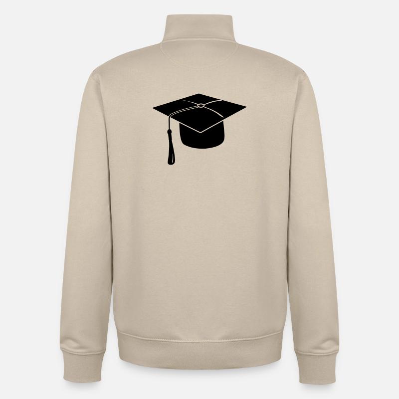 Hauben- oder Hutlogo für die Prüfungspräsentation - Unisex Organic Zip Sweatshirt von Stanley/Stella - Cremebeige
